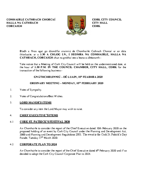 2020-02-10 - Agenda - Council-Meeting front page preview
                              